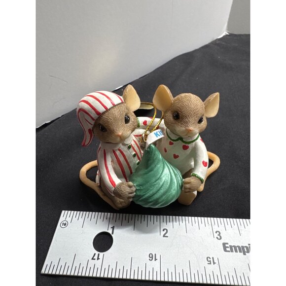 The Night Before Kissmas Mice Ornament By Bradford Exchange Enesco Sweet & Charm - Picture 7 of 7